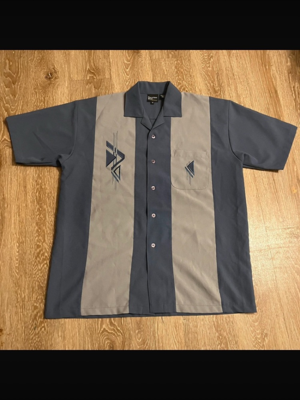 Falcon Bay Classics Short Sleeve Bowling Shirt Mens M Vintage